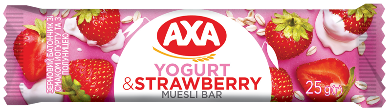 Зерновой батончик АХА со вкусом йогурта и клубники