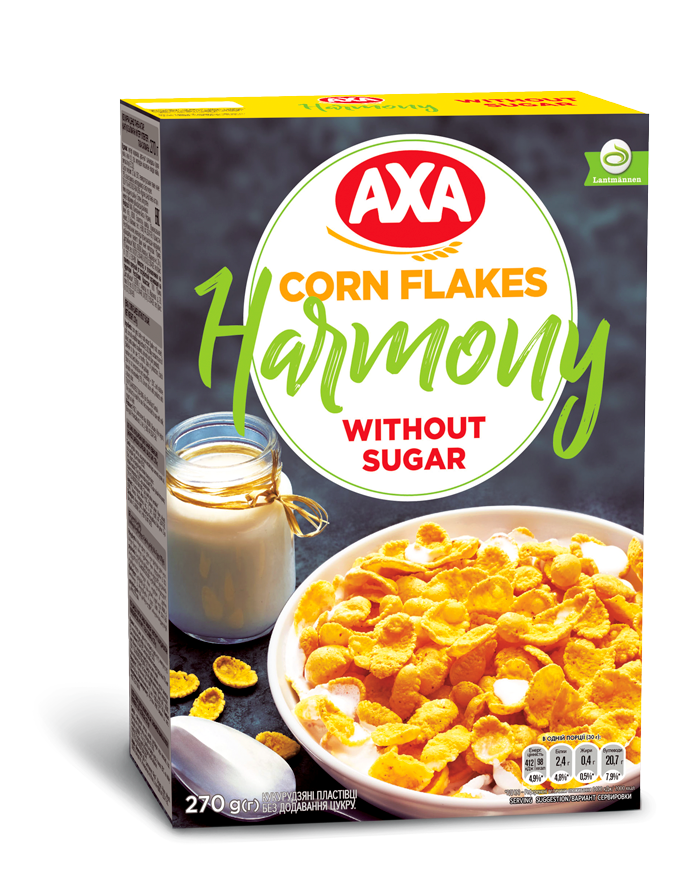 AXA HARMONY. Кукурудзяні пластівці без додавання цукру